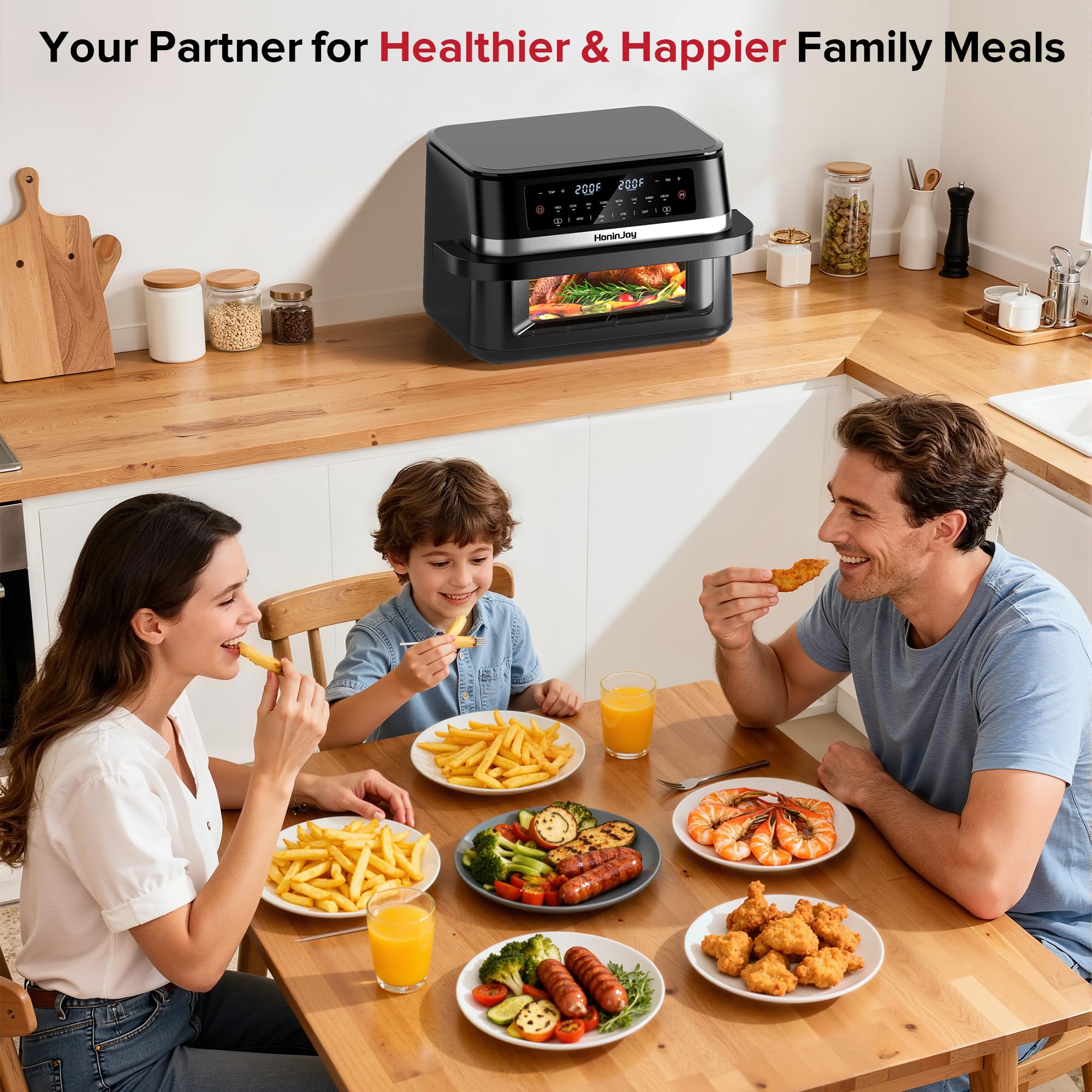 HoninJoy digital panel with eight presets for easy, precise results.