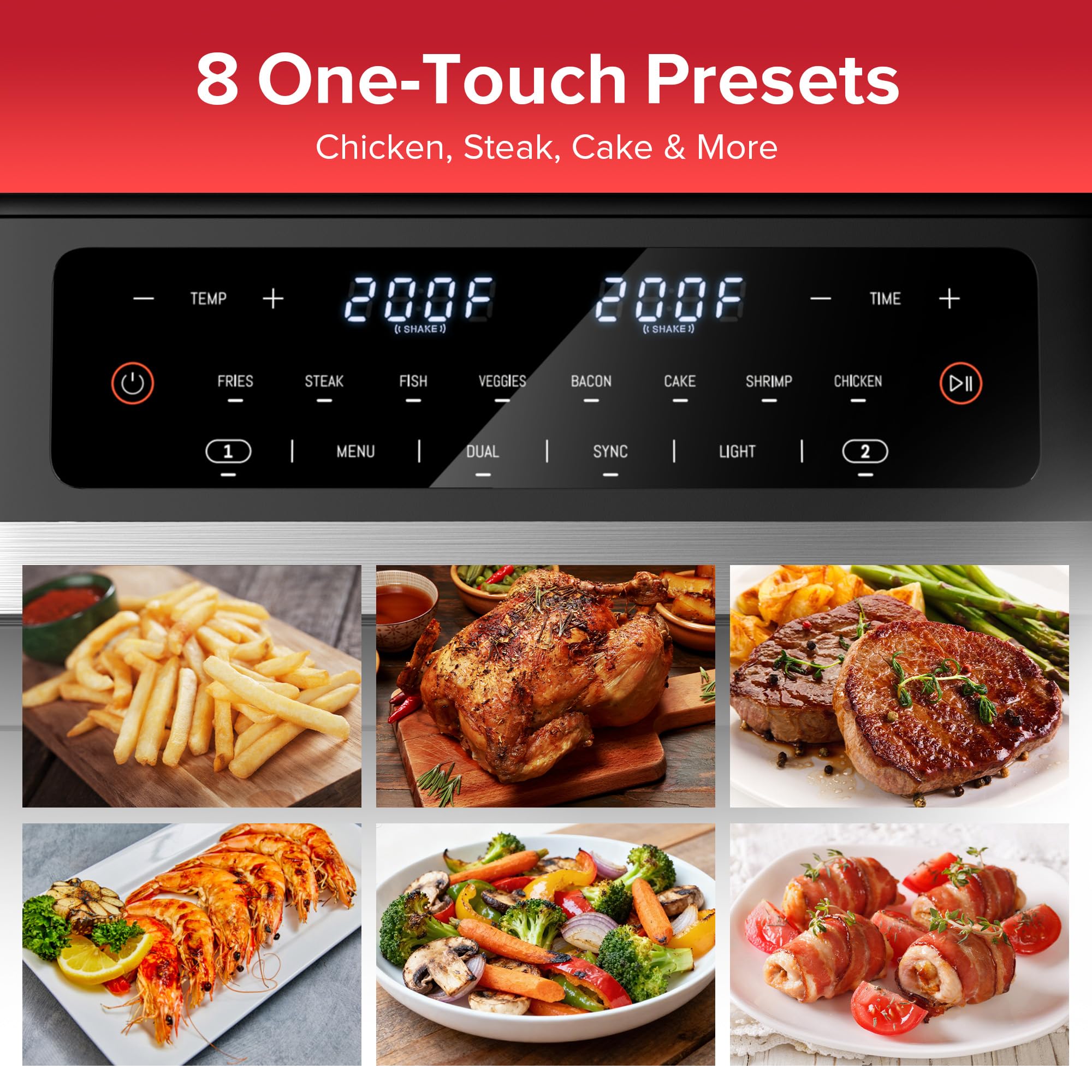 HoninJoy Sync & Dual Mode allows cooking two dishes at once for meals.