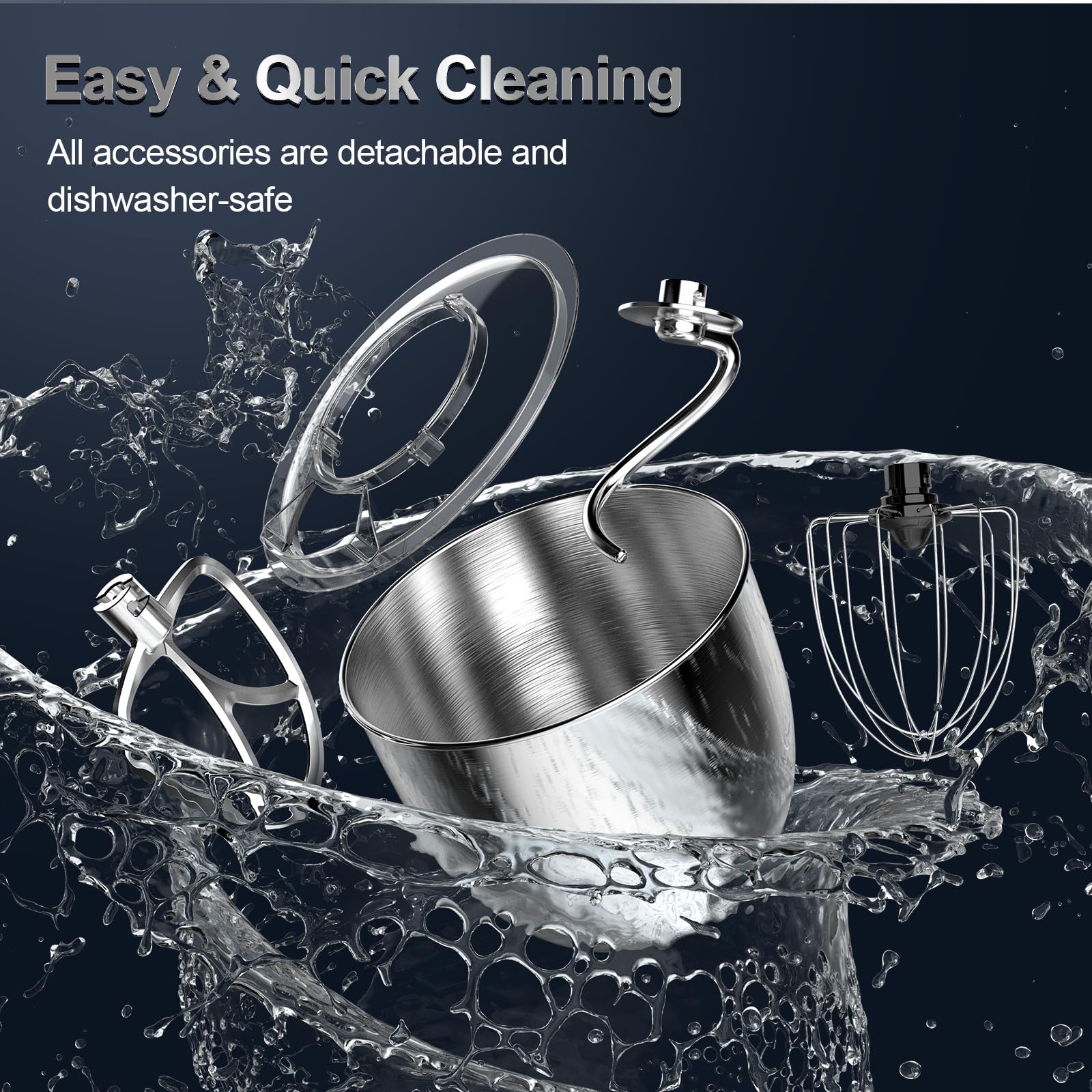 Honinst whisk attachment ideal for whipping cream and batters.