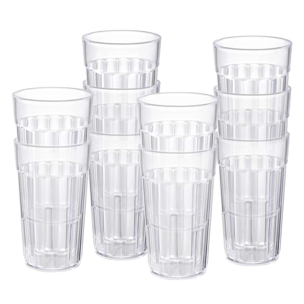 Honla 10 oz glass set, clear design for everyday meals.