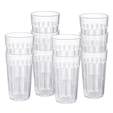 Honla 10 oz glass set, clear design for everyday meals.