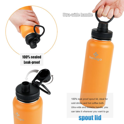 Honogo 18/8 stainless steel bottle resists rust and preserves pure taste