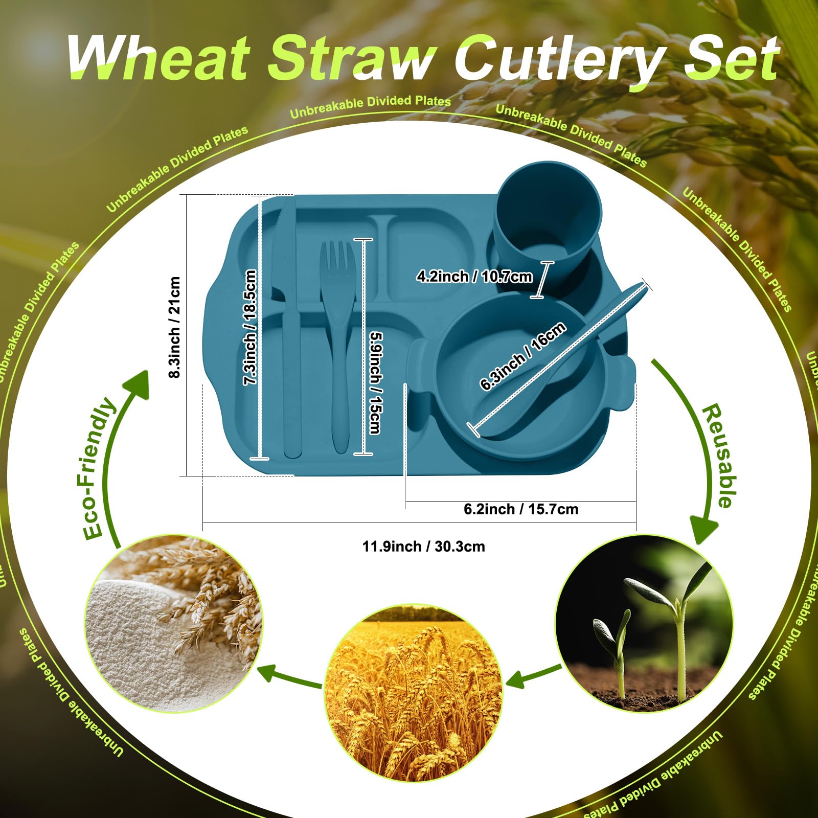 Honoson wheat straw knife, safe and lightweight for family meals.