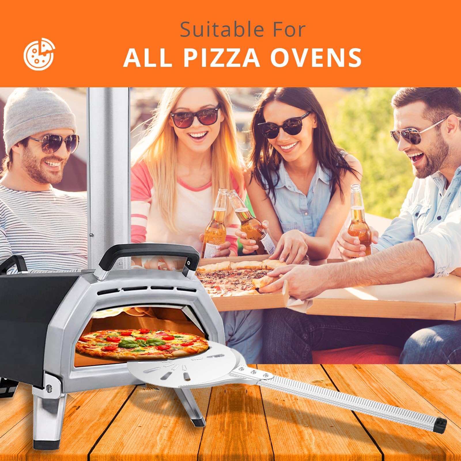 Honsdom perforated-face pizza peel reduces flour and supports even baking