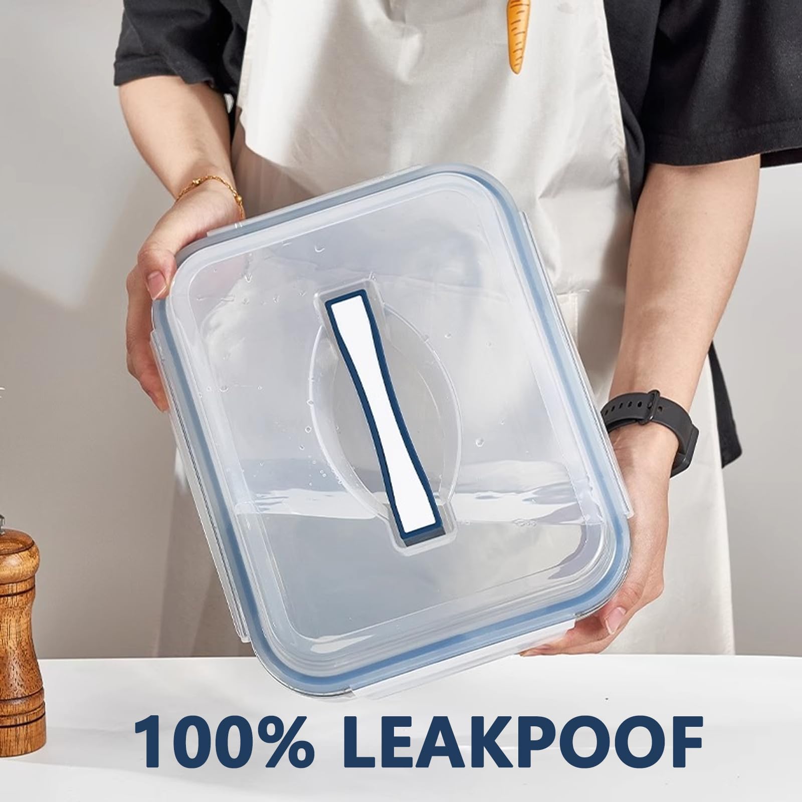 Hontent container safe for oven, microwave, dishwasher, and freezer use