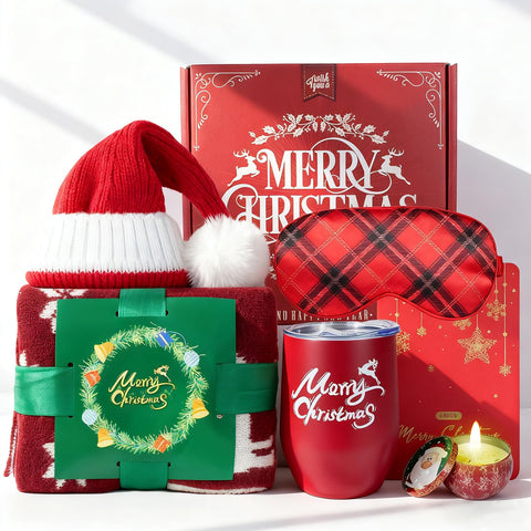 Honxicur Christmas tumbler top view shows dual insulation for beverages.