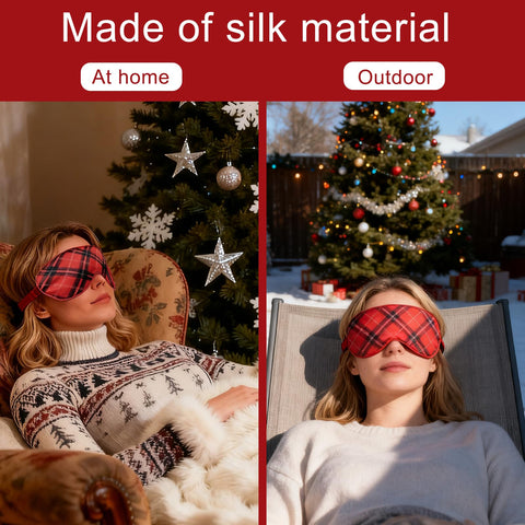 Honxicur red Christmas hat on model for cozy holiday style.