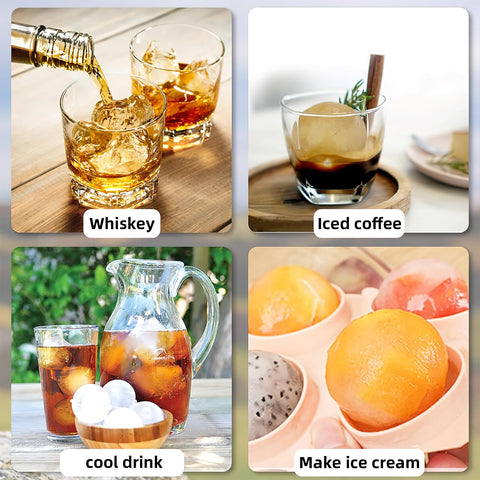 HONYAO dishwasher-safe silicone ice ball mold for quick cleanup