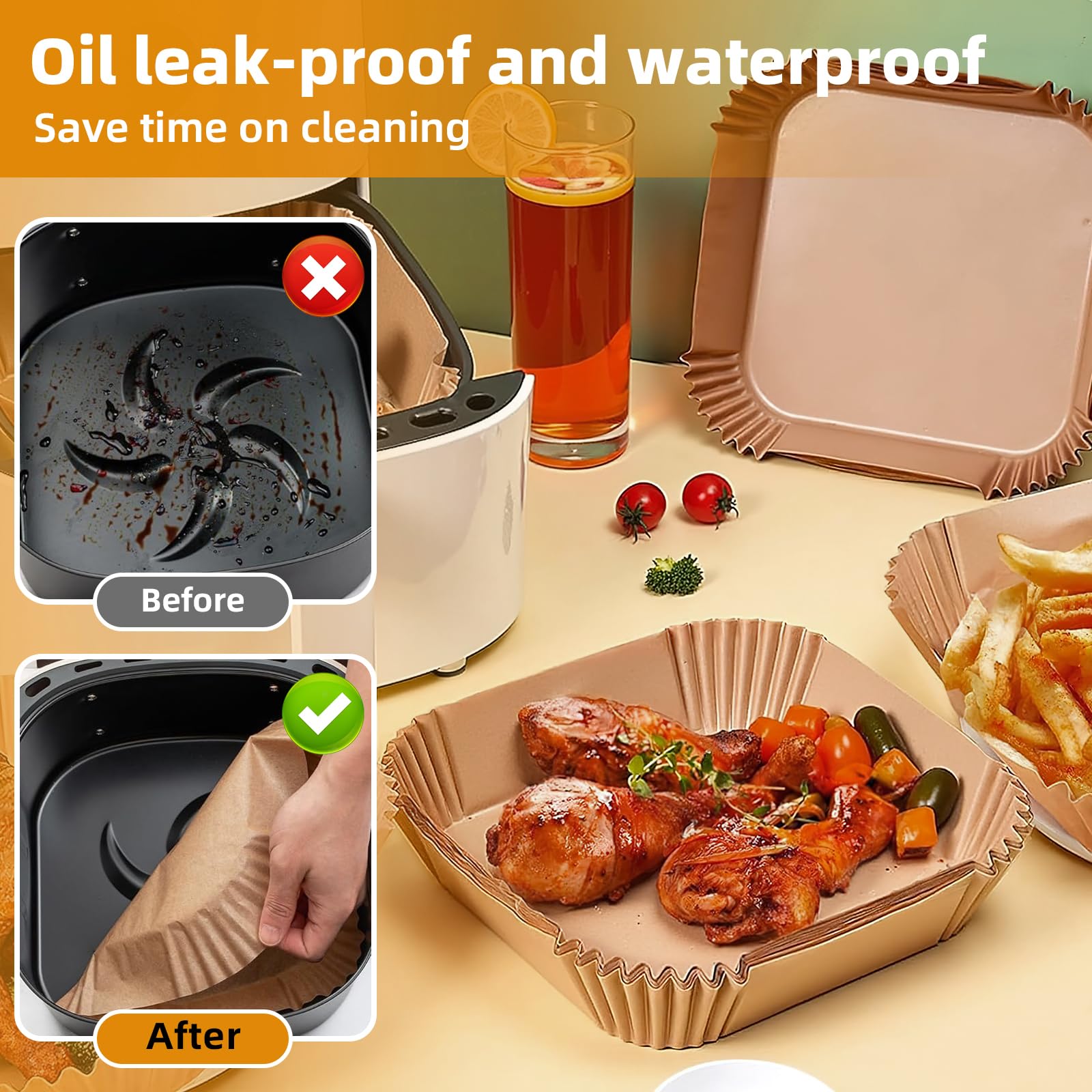 HONYAO thickened liner close-up with 50gsm coating for better non-stick results.