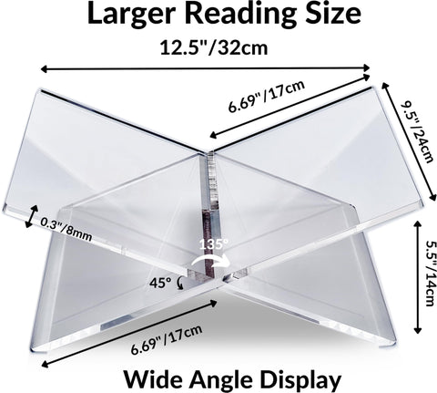 Honygebia bible display stand dignifies scripture with a clear reading surface.