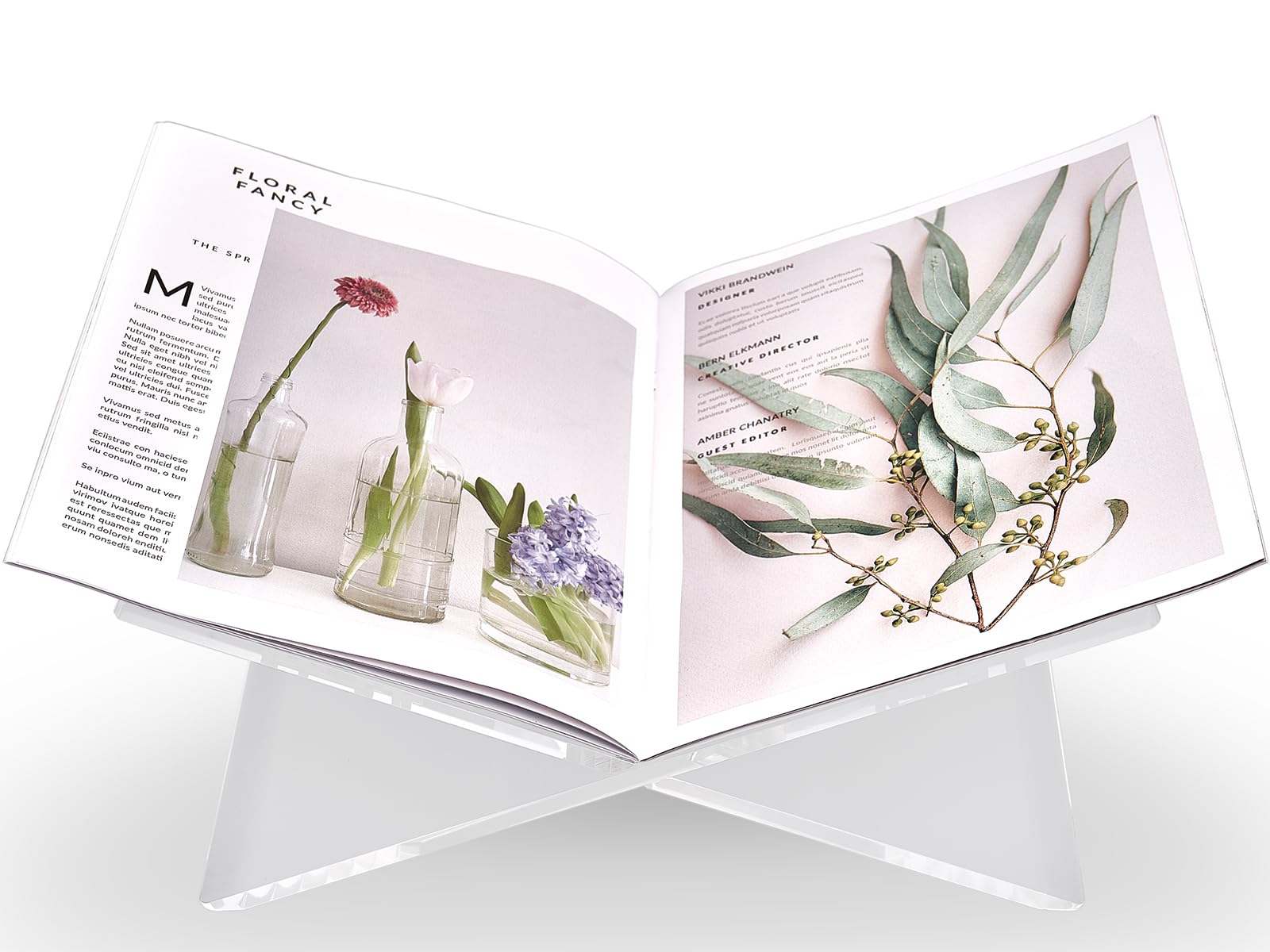 Honygebia cookbook display stand keeps recipes upright for easy follow-along.