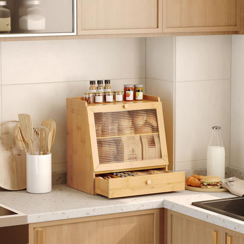 HOOBRO bread box ships with clear assembly instructions