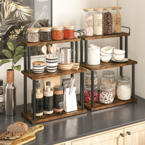 HOOBRO moveable corner shelf shows flexible desk storage with a sturdy frame.