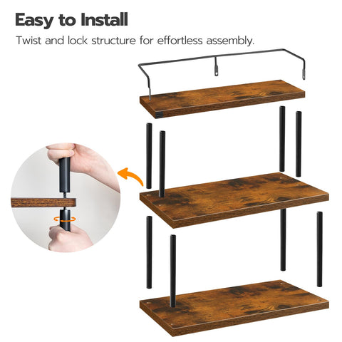 HOOBRO twist lock assembly detail highlights easy setup and instructions.
