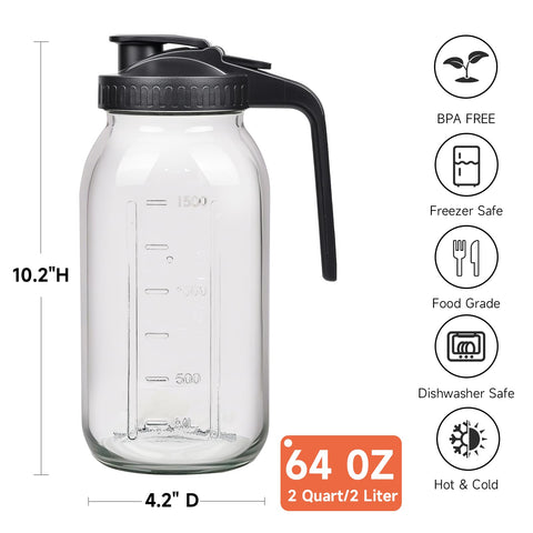 Hoofess ergonomic handle for comfortable, steady pouring