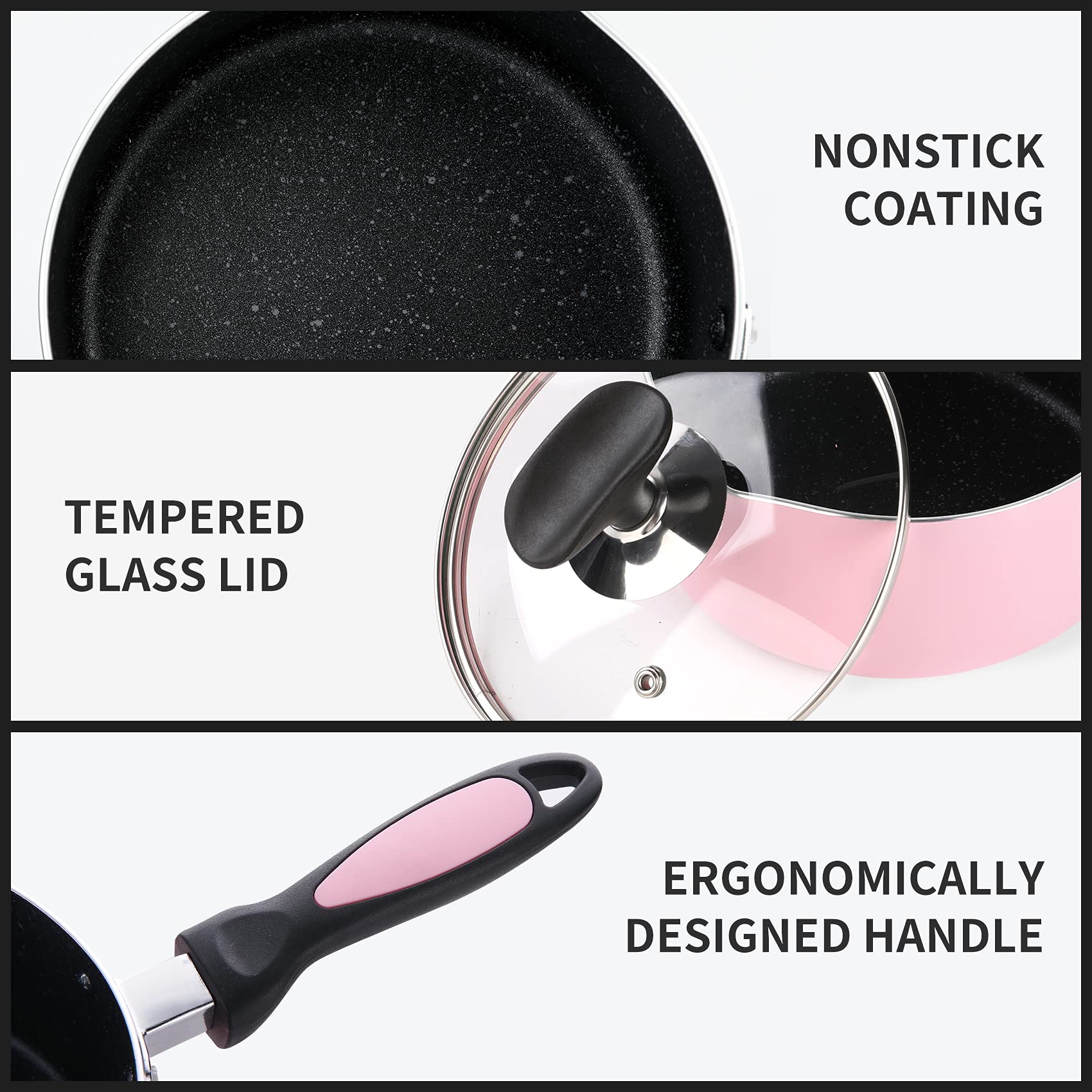 HooJay durable multi-layer nonstick coating resists scratches.