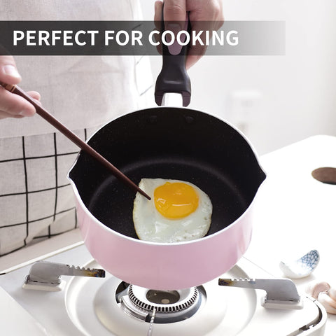 HooJay 2qt nonstick saucepan ideal for sauces and reheating.