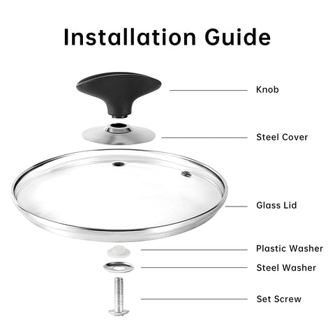 HooJay tempered glass lid on saucepan sealing in flavor