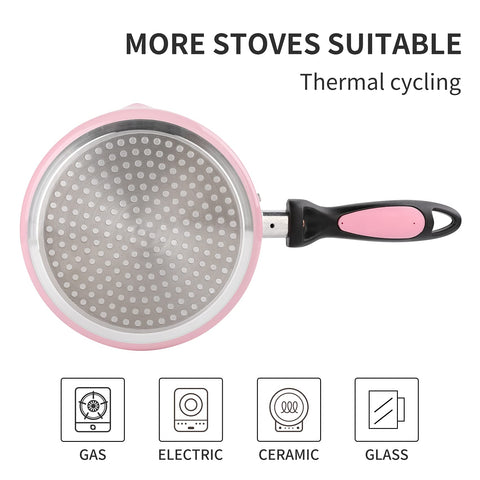 HooJay tempered glass lid on saucepan preserves flavor and moisture.