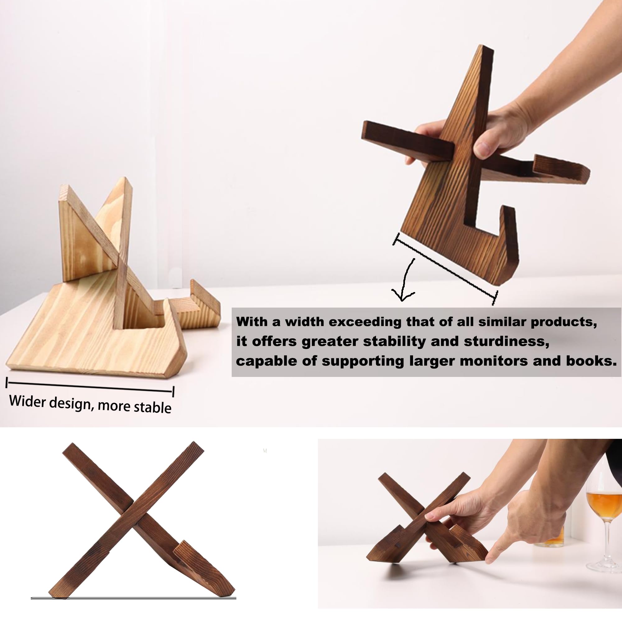 HOOKMEMO cookbook stand display for hands-free recipe viewing