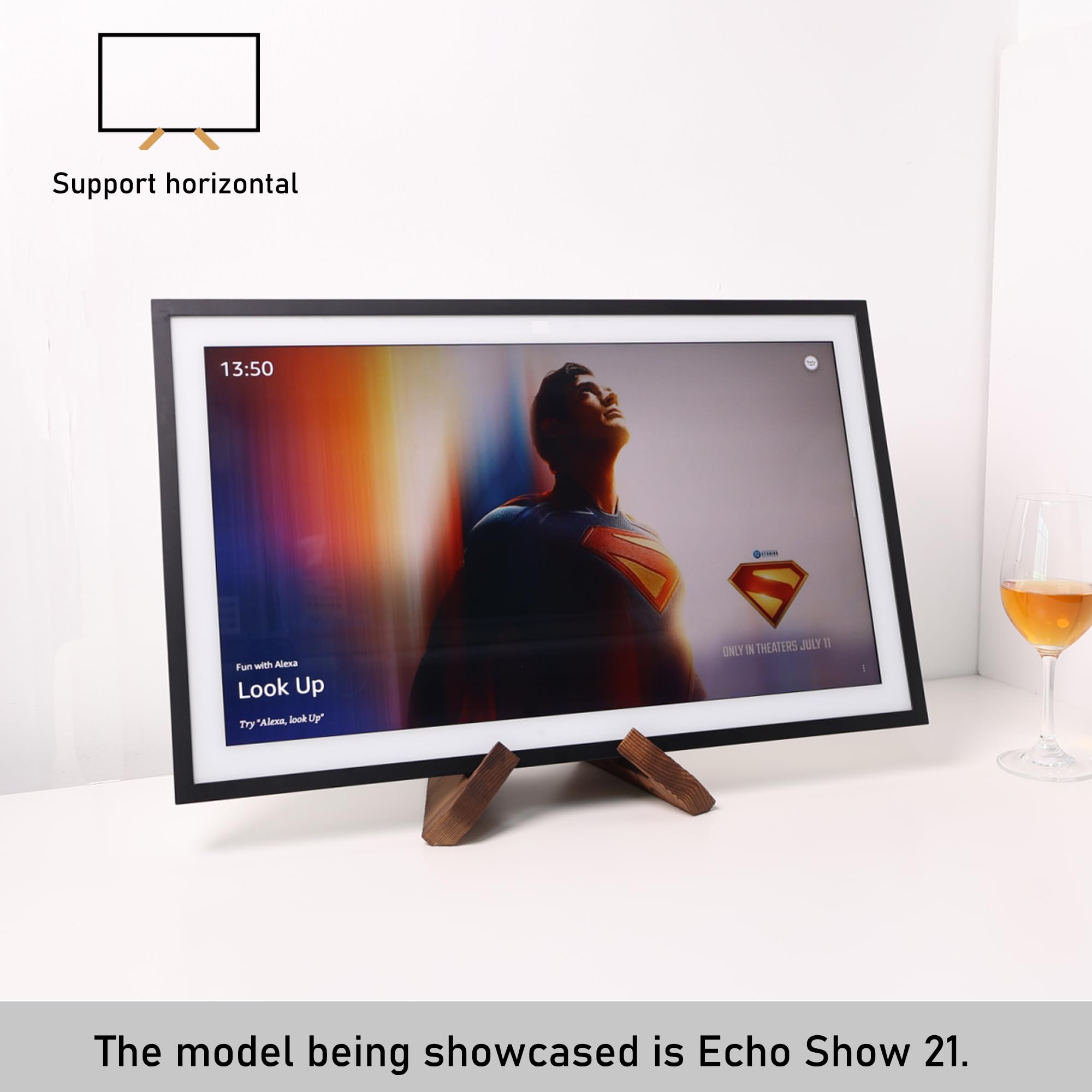 HOOKMEMO Echo Show 15 vertical stand that saves counter space