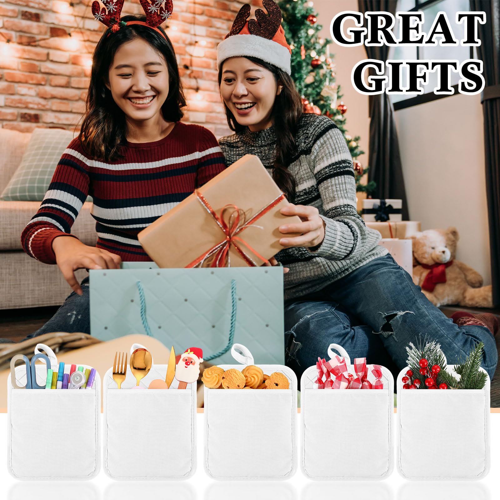 Hoolerry 20-pack white pot holders for daily kitchen use