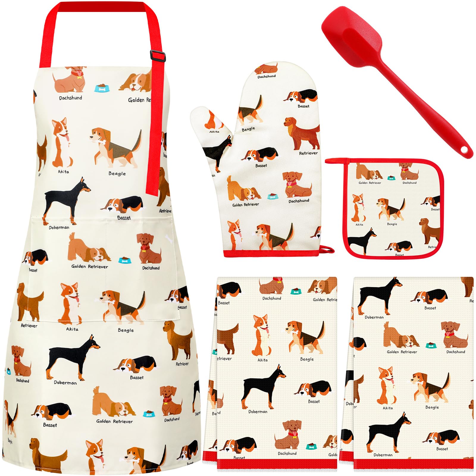 Hoolerry dog-apron brown for comfortable cooking and protective coverage