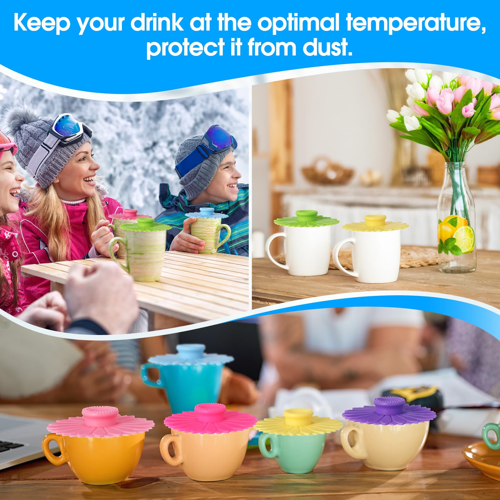Hoolerry heat-resistant cup lid endures extreme temperatures