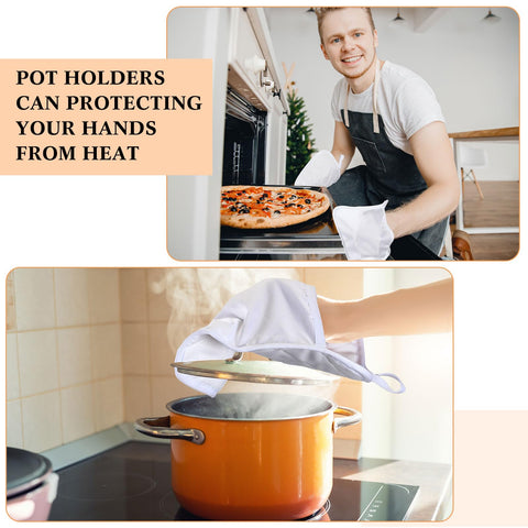 Hoolerry pot holder with hanging loop for quick, organized storage