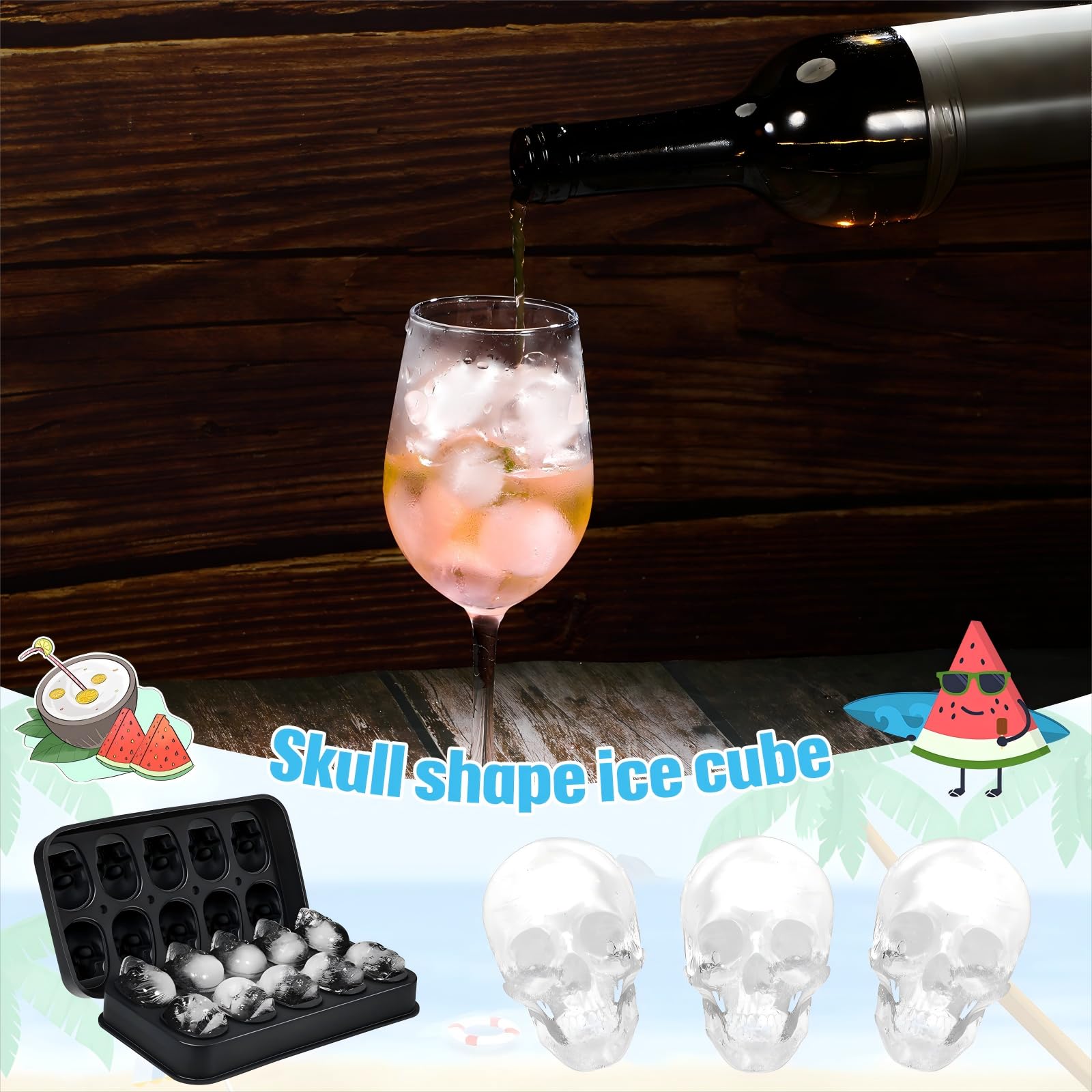 Hoolerry skull chocolate mold used for fun edible decorations.