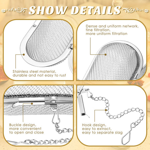 Hoolerry stainless-steel tea ball offers durable, reusable filtration.