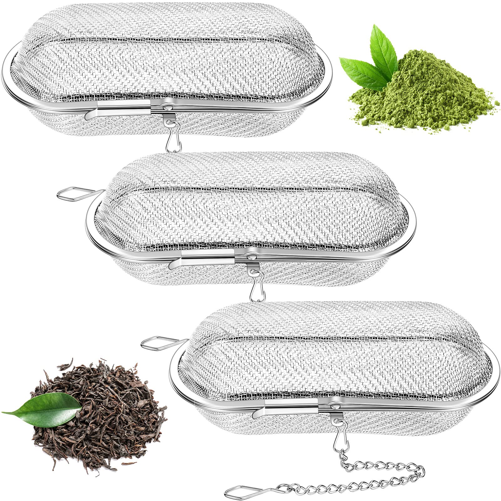 Hoolerry tea-ball infuser in oval shape for precise loose-leaf brewing.