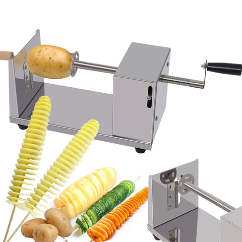 Hoqqf twisted potato slicer front view for easy spiral cuts.