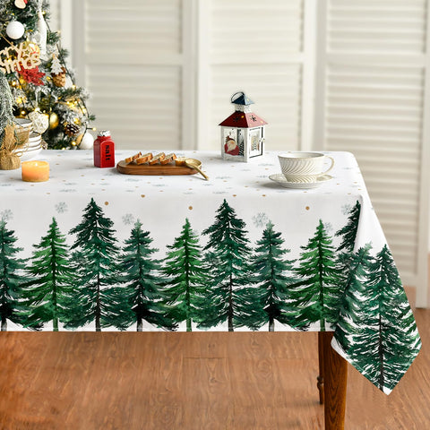 Horaldaily Christmas tablecloth 60x84 inches for festive dining and protection.