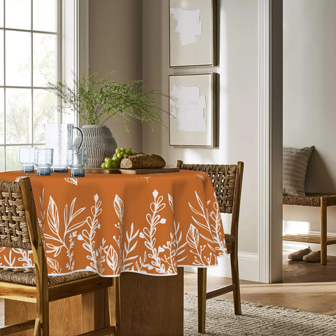 Horaldaily fall tablecloth decor enhances table presentation for seasonal meals.