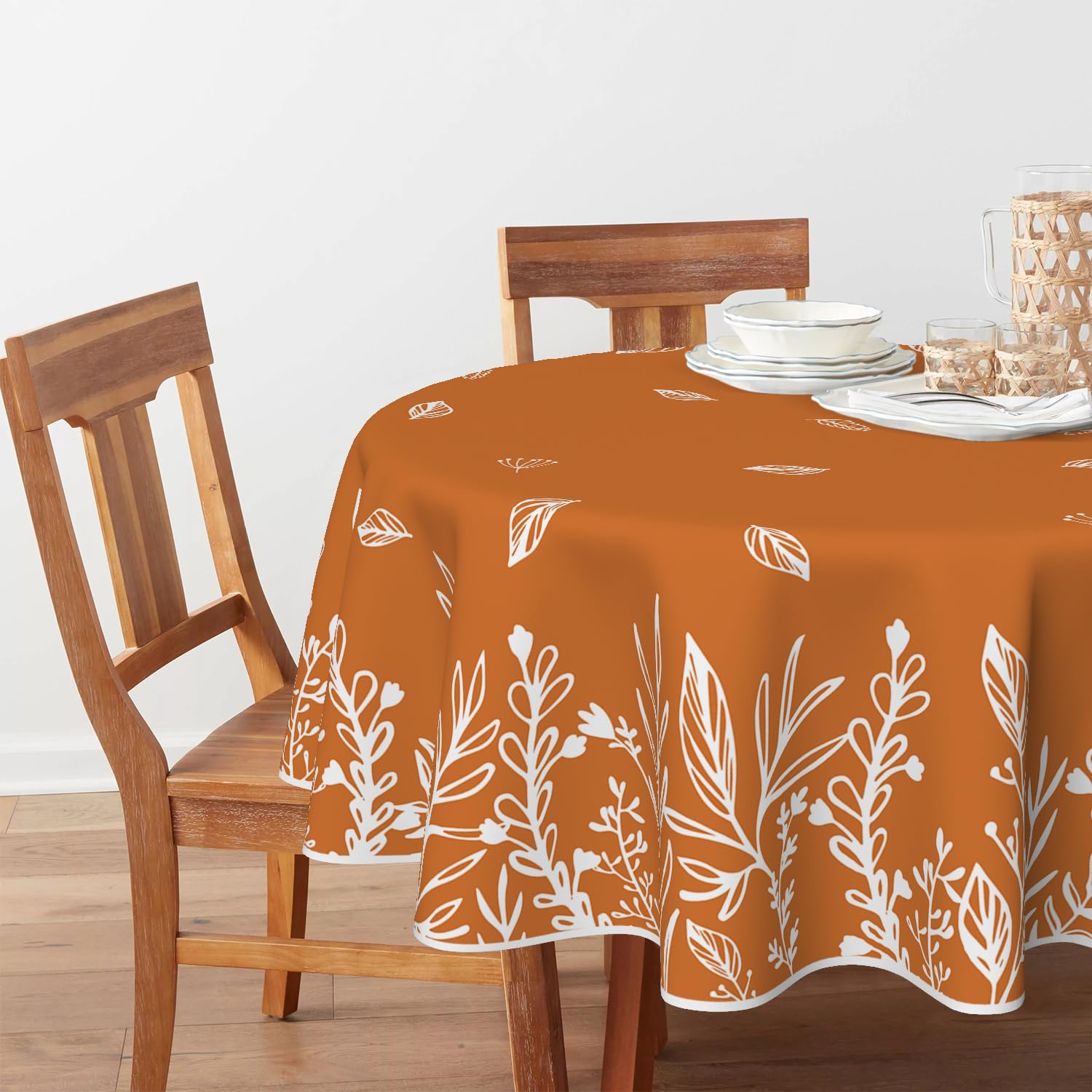 Horaldaily orange wildflowers table cover brightens autumn gatherings at home.