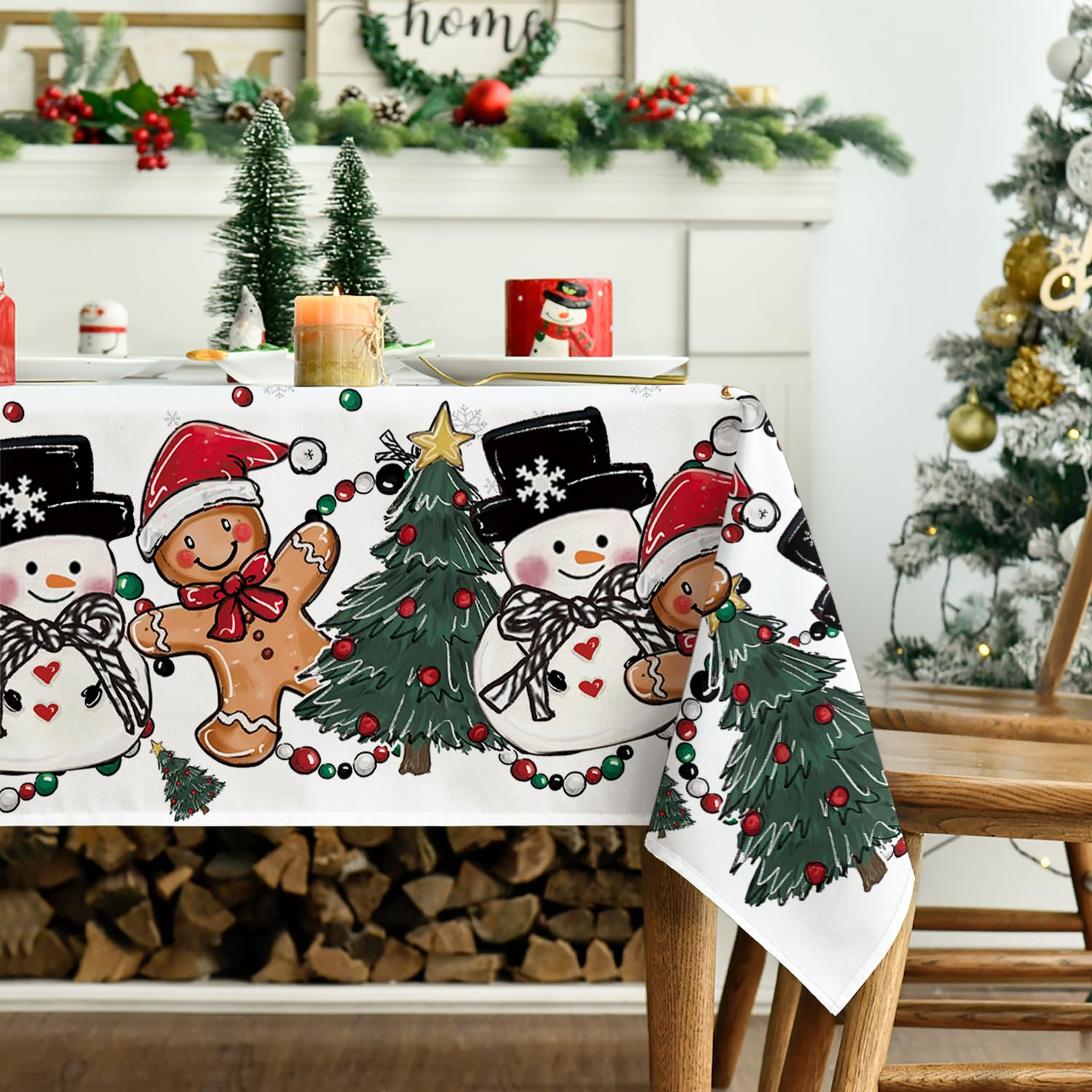 Horaldaily white-washable table cover that protects surfaces and stays stylish