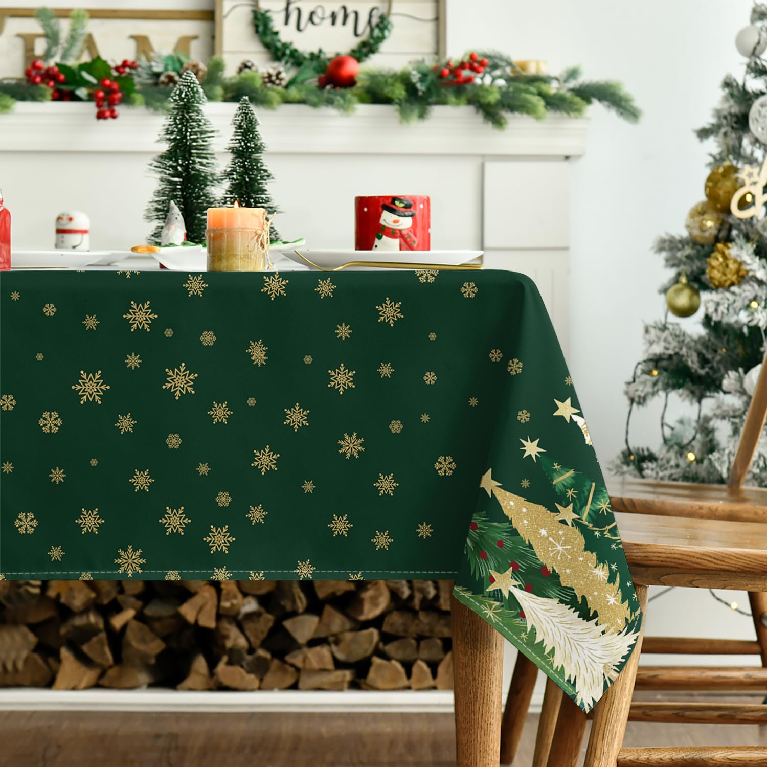 Horaldaily washable tablecloth for easy cleanup after gatherings.