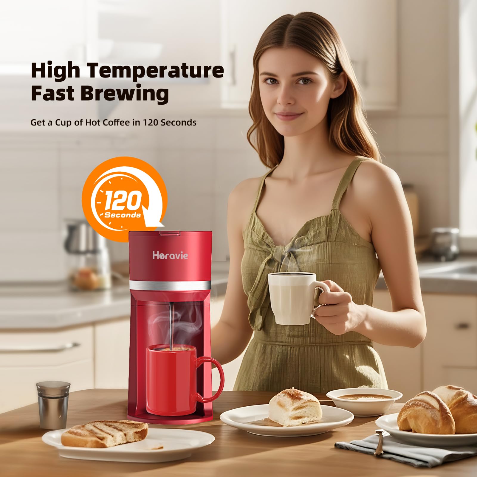 Horavie 6 to 12oz brew sizes ideal for single cups or small batches