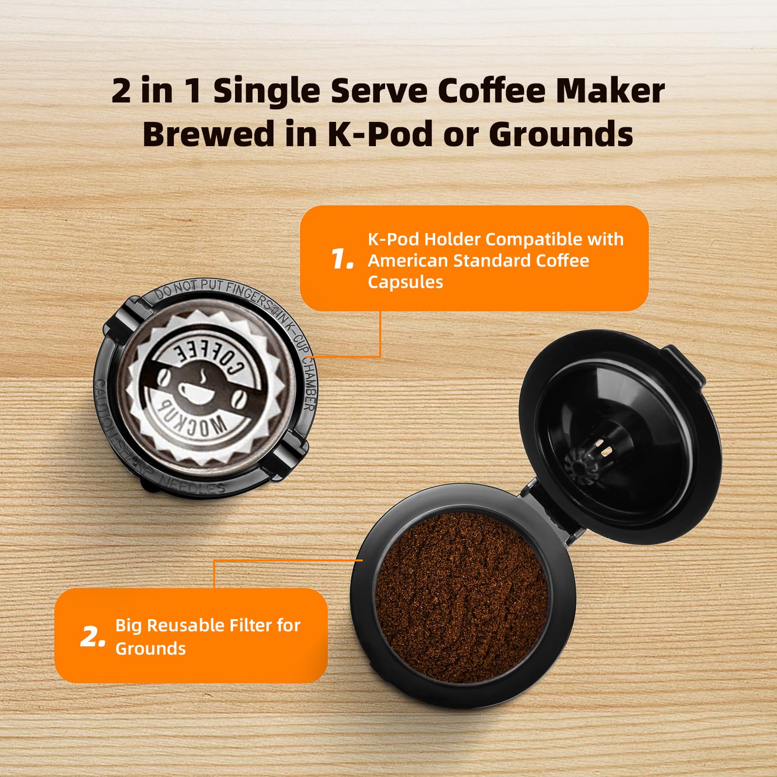 Horavie Mini brew-size controls show 6–12 oz options.