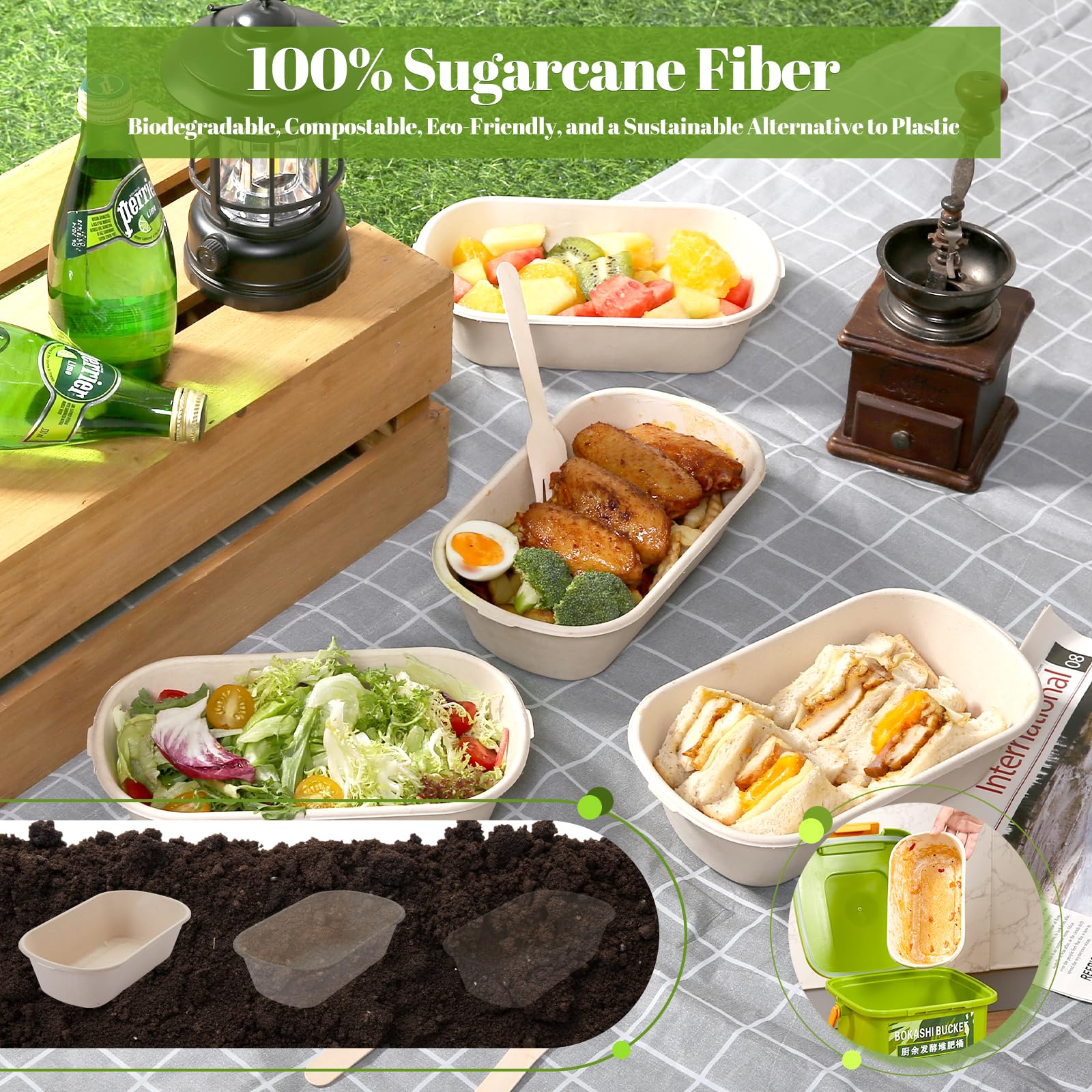 HorizonNest durable, leak-proof lunch box suitable for meal prep and catering.