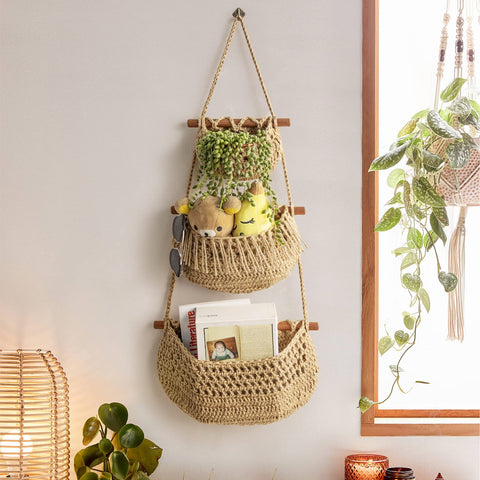 Horpait rustic boho storage kitchen adds natural texture