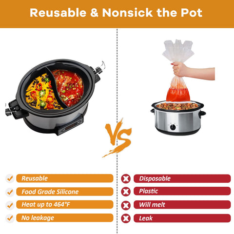 Horuhue dishwasher-safe liner makes cleanup quick after cooking.