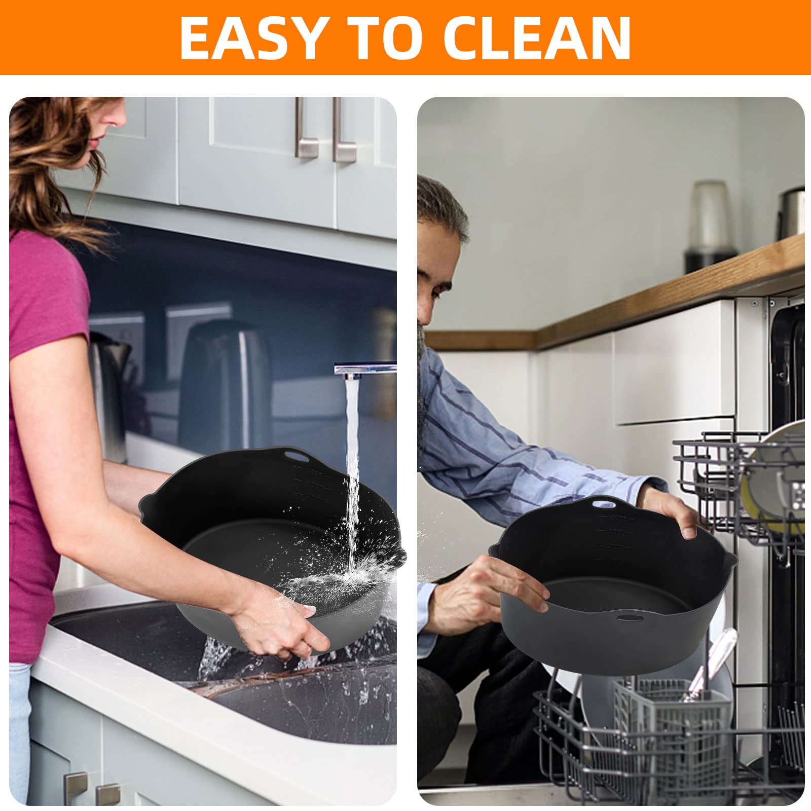 Horuhue nonstick silicone liner keeps meals from sticking and eases cleanup
