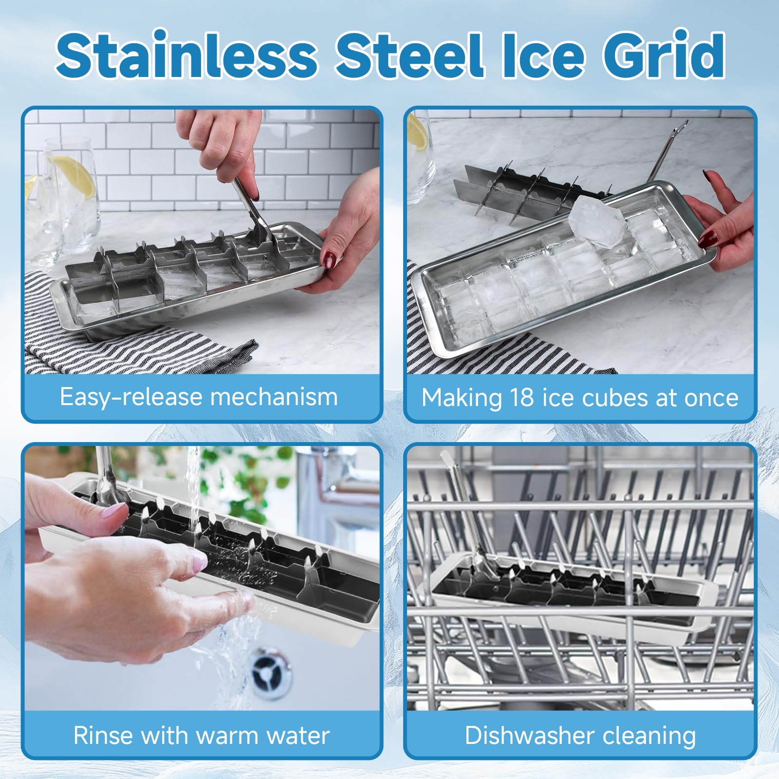 HOSASSPER easy release lever aids quick ice removal
