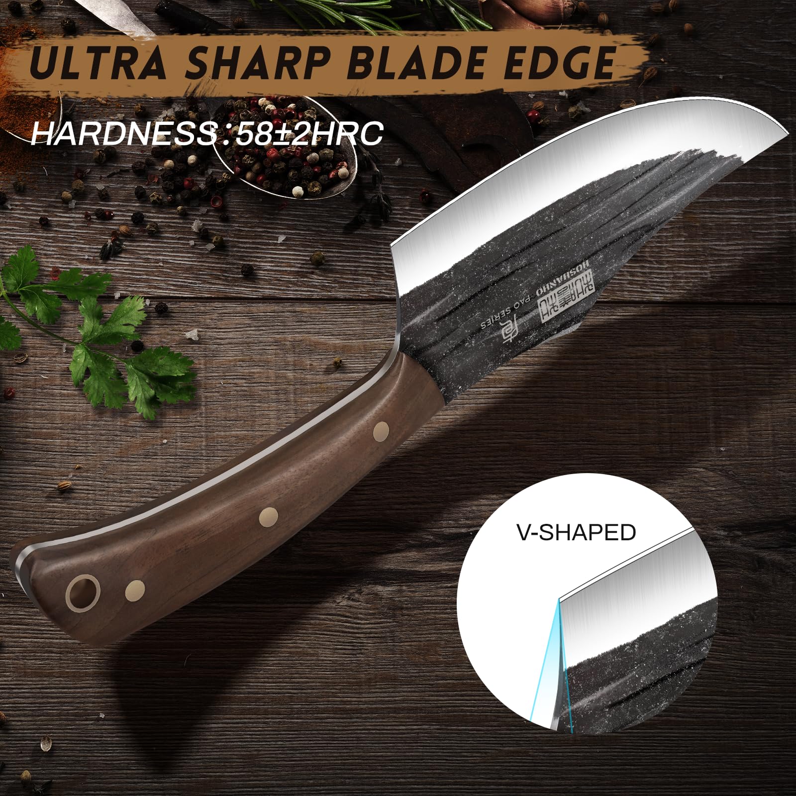HOSHANHO 5.9-inch Viking knife for versatile meat and produce prep