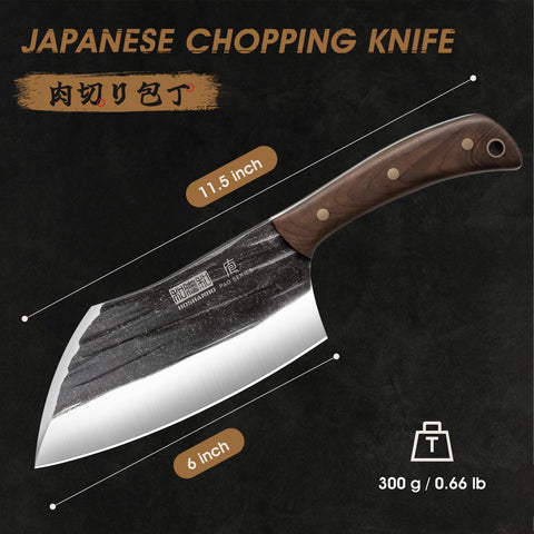 Hand-forged process image showing traditional craftsmanship and blade resilience.