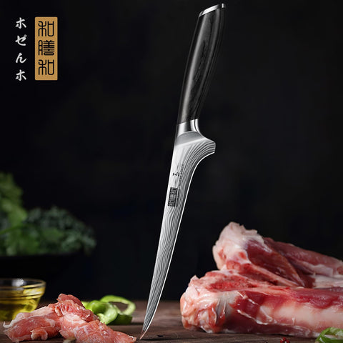 HOSHANHO 62 HRC high carbon steel delivers durable edge retention.