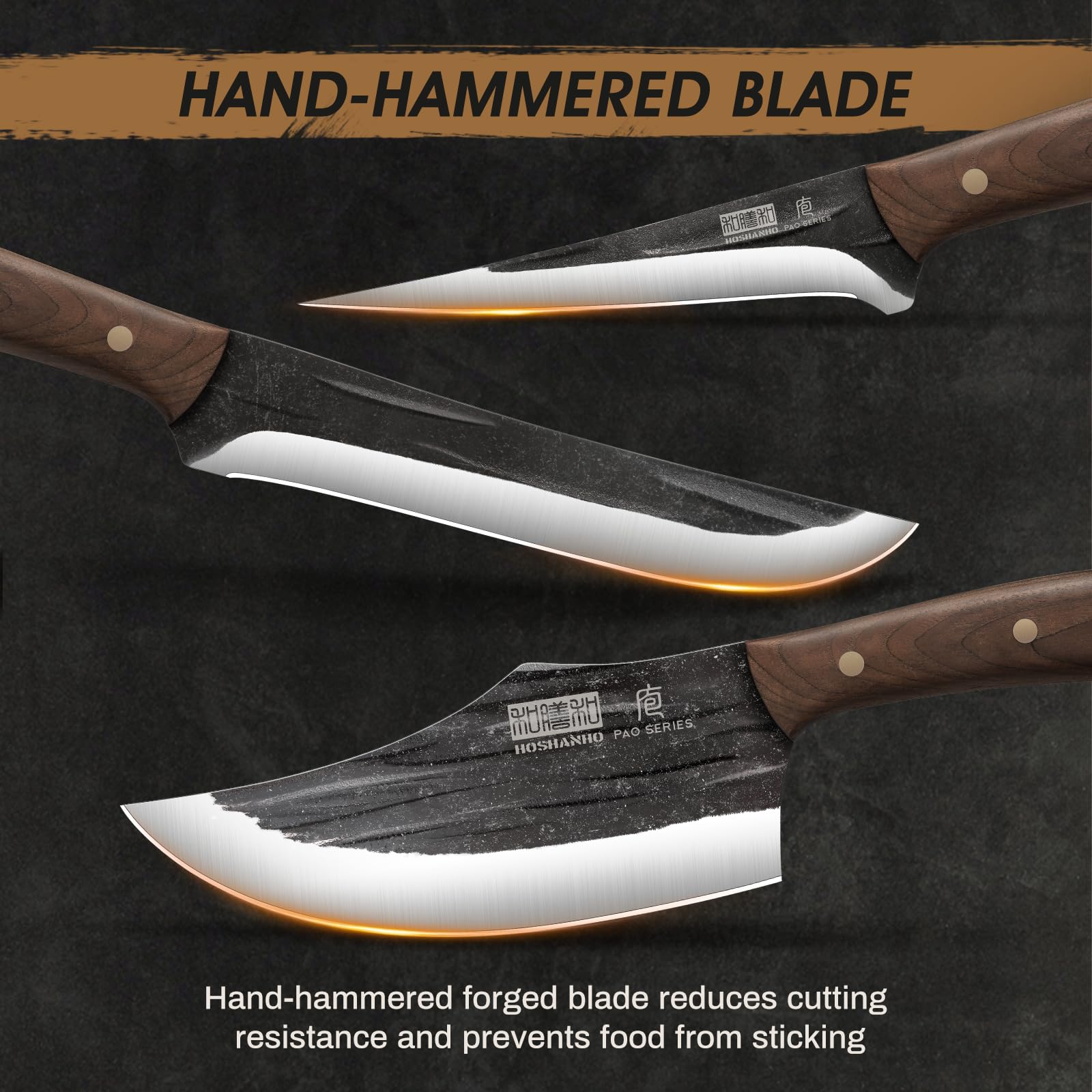 HOSHANHO 6-inch meat cleaver blade ready for precise chopping