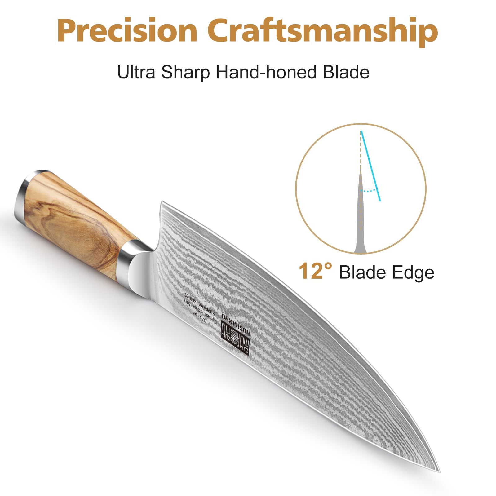 HOSHANHO 7-inch fillet knife with flexible blade for clean cuts